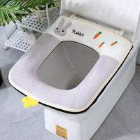Square Toilet Seat Cushion with Zipper, Waterproof and Washable, All-Season Use