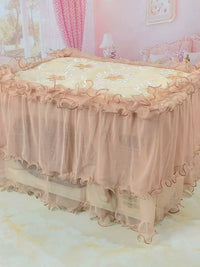 Sunny Day Microwave Oven Dust Cover with Lace Trim, Kitchen Appliance Protector