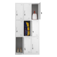 Steel Employee Locker with Lock, Metal Storage Cabinet for Dormitory and Workshop