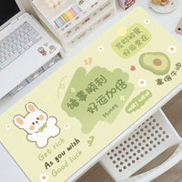 Cartoon Bear Large Desk Mat for Office and Gaming, Cute Keyboard and Mouse Pad, Desktop Protector for Girls
