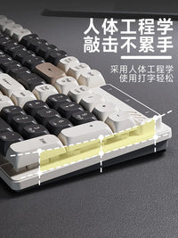 Raylin Suspended Mechanical Feel Wired Keyboard and Mouse Combo for Gaming and Office