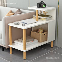 Small Side Table Nightstand with Solid Wood Legs for Bedroom Living Room