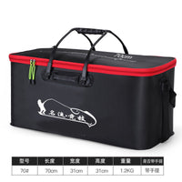 Foldable Live Fish Bucket with Shoulder Strap and Optional Oxygen Pump for Fishing