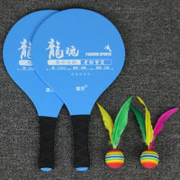 Professional Badminton Paddle Set with Shuttlecocks and Wooden Rackets for Kids and Adults