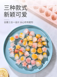 3-in-1 Silicone Ice Cube Tray with Lid and Storage Bin, Food-Grade Ice Maker for Home Freezer