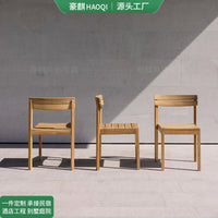 Outdoor Teak Wood Patio Dining Set Weather-Resistant Garden Furniture for Balcony & Terrace