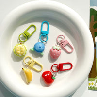 Realistic Fruit Keychain Bag Charm - Durian, Blueberry, Strawberry, Banana, Apple