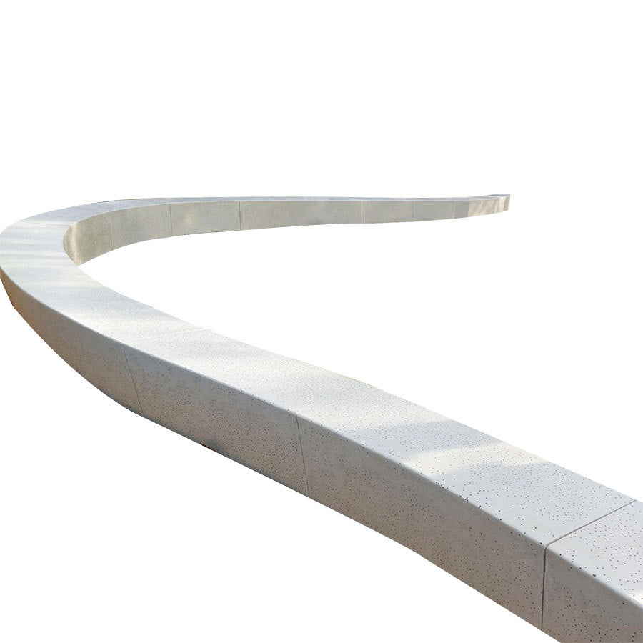 Concrete Planter Bench Outdoor Park Seating with Terrazzo Finish