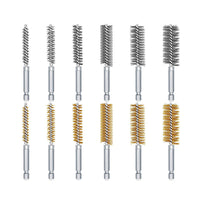 Long Stainless Steel Wire Brush for Pipe Cleaning and Rust Removal, Hex Shank Drill Attachment