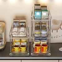 Luxury Multi-layer Pull-out Cup Drying Rack for Kitchen Countertop Organization