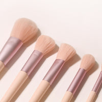 11-Piece Makeup Brush Set with Soft Bristles and Pink Handles, Complete Cosmetic Tool Kit