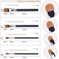 Tongue-Shaped Makeup Brush, Portable Concealer and Eyeshadow Brush for Beginners