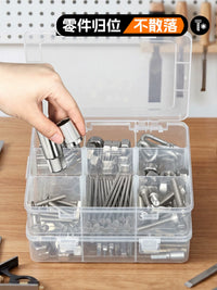 Plastic Storage Box with Adjustable Dividers for Small Parts and Components