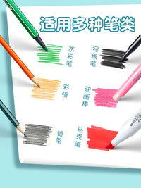 A4 Sketchbook for Kids, Thickened Blank Drawing Paper for Students, Art Book for Sketching and Oil Painting, Lay-Flat Design