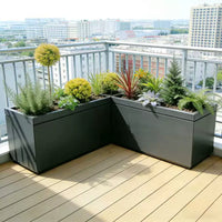 Outdoor Stainless Steel Planter Box Garden Patio Divider Raised Bed