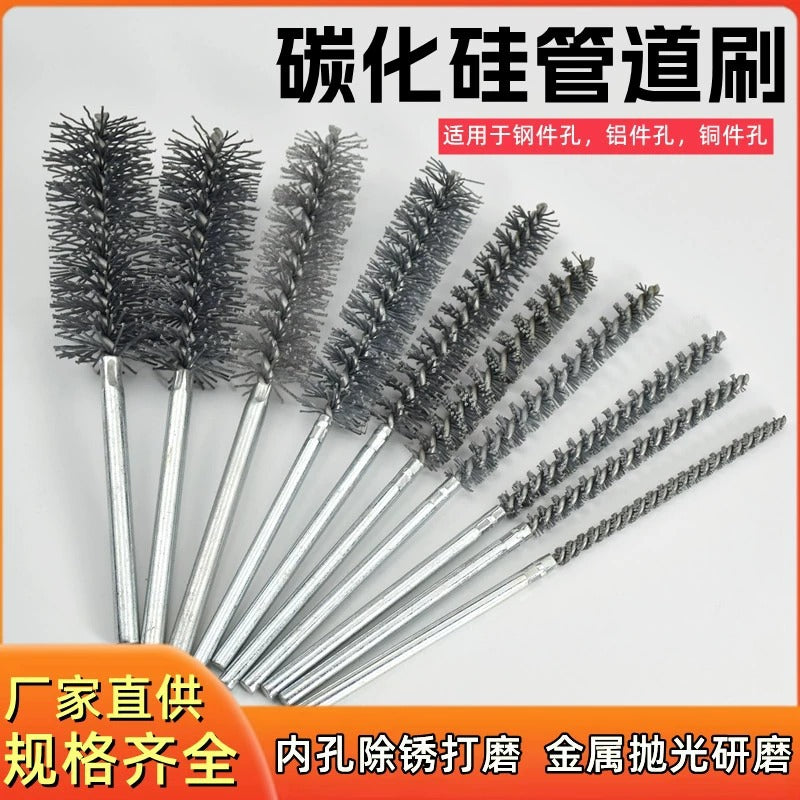 Silicon Carbide Abrasive Pipe Brush for Precision Aluminum Deburring and Inner Hole Cleaning