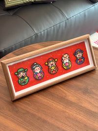 DIY Perler Bead Frame for Five-Blessings God of Wealth Display