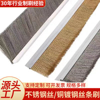 Industrial Steel Wire Strip Brush for Surface Treatment and Sealing, High Temperature Resistant, Conductive Aluminum Alloy Base