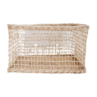 Woven Rattan Storage Basket for Living Room, Snacks, Wardrobe, Desktop, Kitchen - Large Capacity Japanese Style Organizer