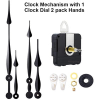 DIY High Torque Quartz Clock Movement Kit with Long Shaft and Metal Hands