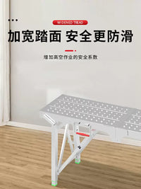 Portable Folding Scaffolding Stool, Adjustable Height Thickened Multi-functional Step Stool for Interior Construction and Plastering