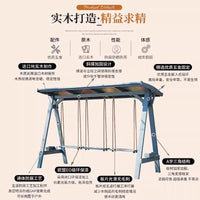 Outdoor Solid Wood Swing Chair for Patio Garden