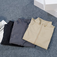 Women's Yoga Windproof Sun Protection Jacket Breathable Quick Dry Short Zip-Up Top