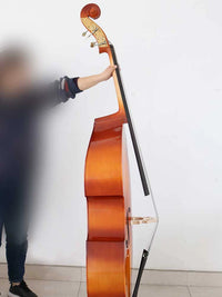 Beginner 4-String Wooden Upright Bass Double Bass for Practice and Learning