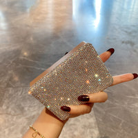 Diamond-Embellished Portable Makeup Brush Set