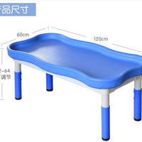 Kids' Plastic Sand and Water Activity Table with Building Block Surface for Kindergarten