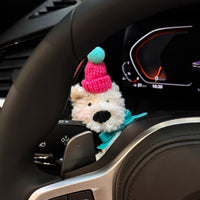 Cute Puppy Car Interior Decor Hanging Ornament for Wiper Turn Signal