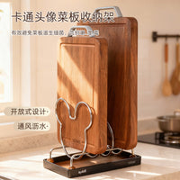 Walnut Wood Dish Drying Rack with Stainless Steel Cloth Holder for Kitchen Countertop Organization