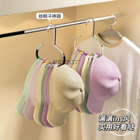 Stainless Steel Multi-functional Scarf Hanger with Non-slip Rings for Hats, Scarves, and Belts