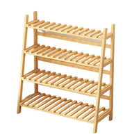 Multi-Tier Foldable Wooden Plant Stand for Indoor/Outdoor Use
