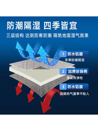 Double-Sided Aluminum Film Moisture-Proof Picnic Mat for Outdoor Camping and Dormitory Beds