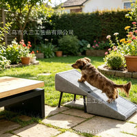 Pet Sofa Ramp Stairs for Cats and Dogs - Convertible Wooden Pet Ladder