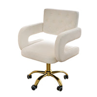 Adjustable Swivel Salon Chair with Wheels for Beauty, Hair, Nail, and Makeup Studios