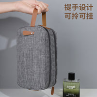 Men's Large Capacity Travel Toiletry Bag Portable Handbag with Compartments