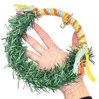 Christmas Themed Parrot Ring Swing Toy for Bird Cages