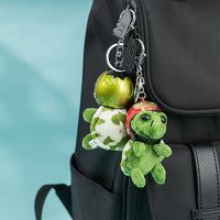 Cute Helmet Turtle Plush Keychain for Bags and Accessories
