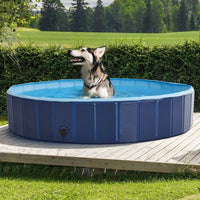 Foldable PVC Pet Swimming Pool for Dogs - Portable Bathing Tub for Outdoor Fun