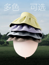 Banana Under Shell Sun Visor Hat for Women, Large Brim UV Protection Outdoor Sun Hat