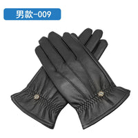 Genuine Sheepskin Touchscreen Gloves for Men and Women, Fleece Lined, Windproof, Warm for Outdoor Cycling, Hiking, and Sports