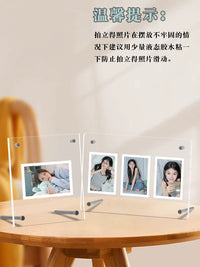 Acrylic Photo Frame Display Board for Instax Mini 3-inch Photos with Stand