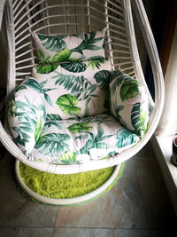 Outdoor Waterproof Single Swing Chair Cushion, Thickened Rattan Hanging Basket Seat Pad