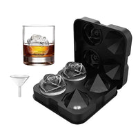Rose Diamond Ice Cube Molds for Whiskey and Summer Drinks