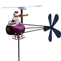 Outdoor Garden Rooster Helicopter Weathervane Ornament
