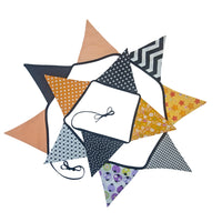 Halloween Thanksgiving Christmas Cotton Polyester Pennant Banner for Parties and Outdoor Camping