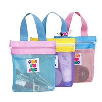 Portable Mesh Beach Tote Bag Large Capacity Travel Cosmetic Organizer