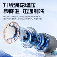 Portable USB Rechargeable Handheld Fan with Ice Compress Function, Foldable High-Speed Cooling Fan for Outdoor Use